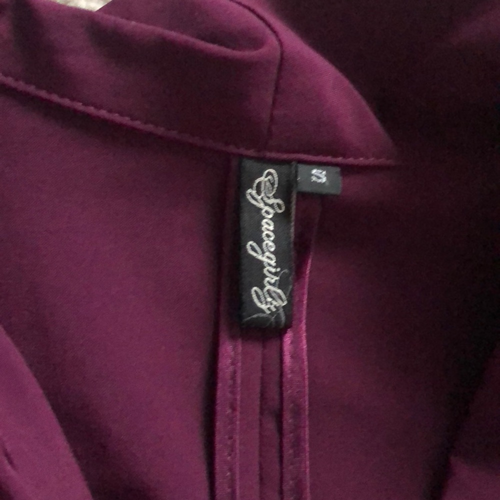 Purple cropped blazer - Picture 2 of 2